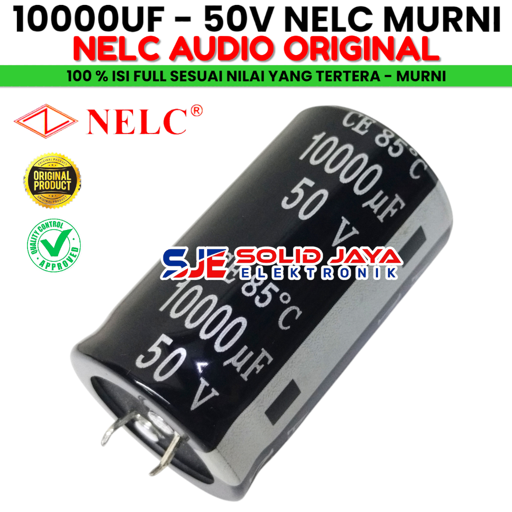 CAPASITOR ELKO 10000 UF 50 V NELC RNI ASLI ELCO NELC 10000UF 50V ELKO CAPASITOR KAPASITOR 10000UF