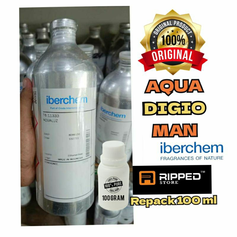 (100ML) AQUALUZ INSPIRED AQUA DIGIO MAN BY IBERCHEM ORIGINAL BIBIT PARFUM MURNI