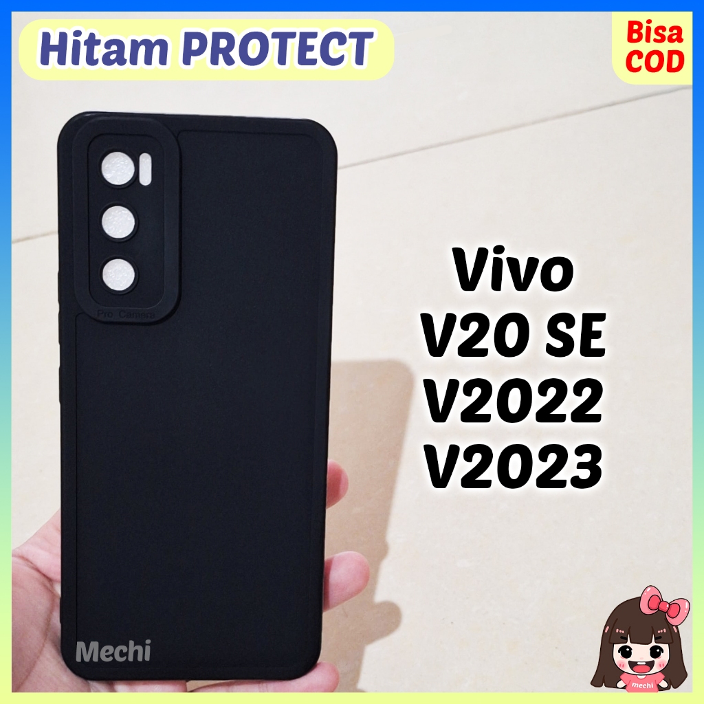 Case VIVO V20 SE / V2022 / V2023 Softcase Lentur Black Matte SIlikon Hitam Karet Polos