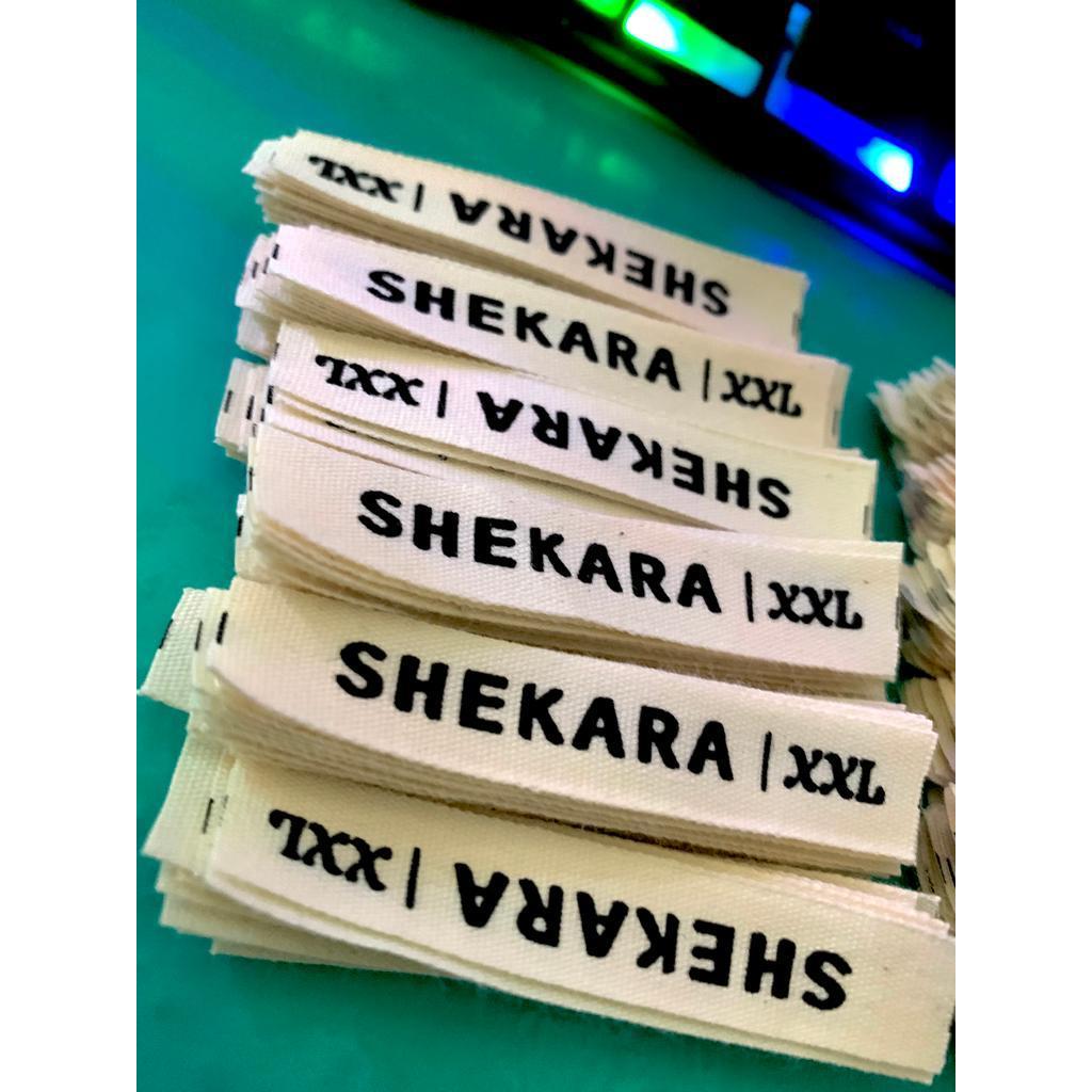 

(FREE DESIGN) Label Katun ukuran 2cm/Label Piterban Import Ukuran 50m/ Label Premium/Label Baju
