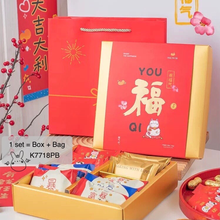 

(5pcs) Kotak Sincia K7718 Merah Imlek Lucky Cat | K77