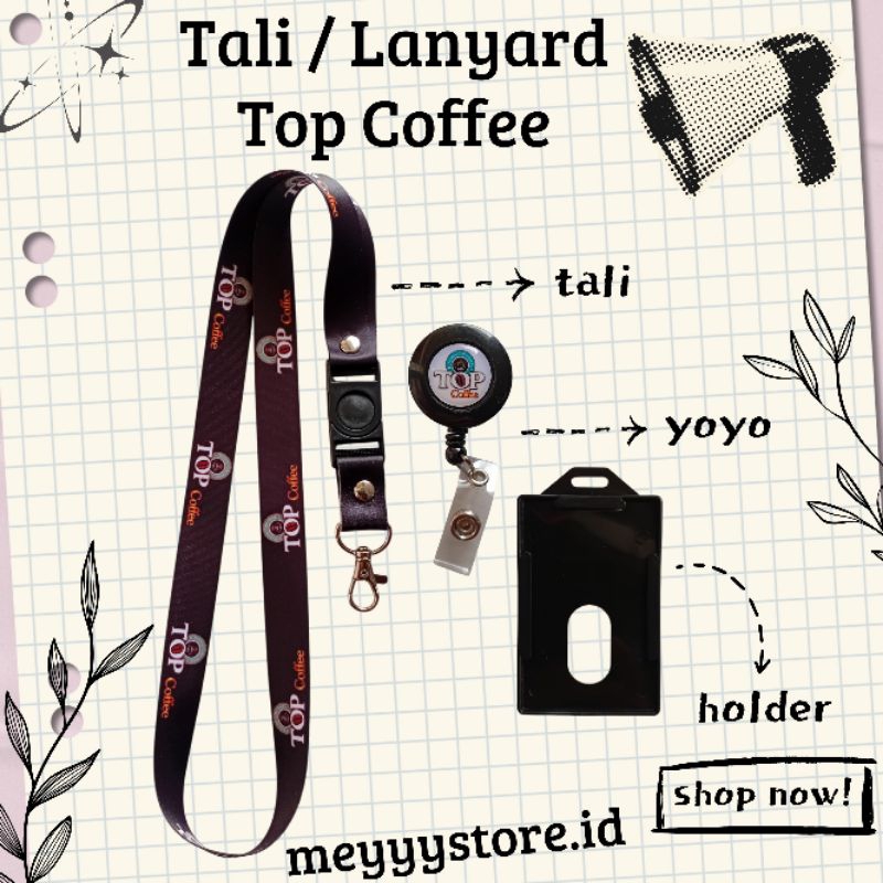 

READYYY Tali Gantungan ID CARD / Lanyard TOP COFFEE [STOCK MELIMPAH] Termurahhh Harga Grosir!