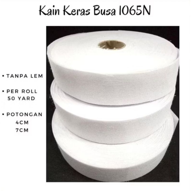 (Per Roll) Kain Keras Interlining Busa potongan 1065 N Tanpa Lem Non Woven Lapisan Gorden/Lapisan Ba