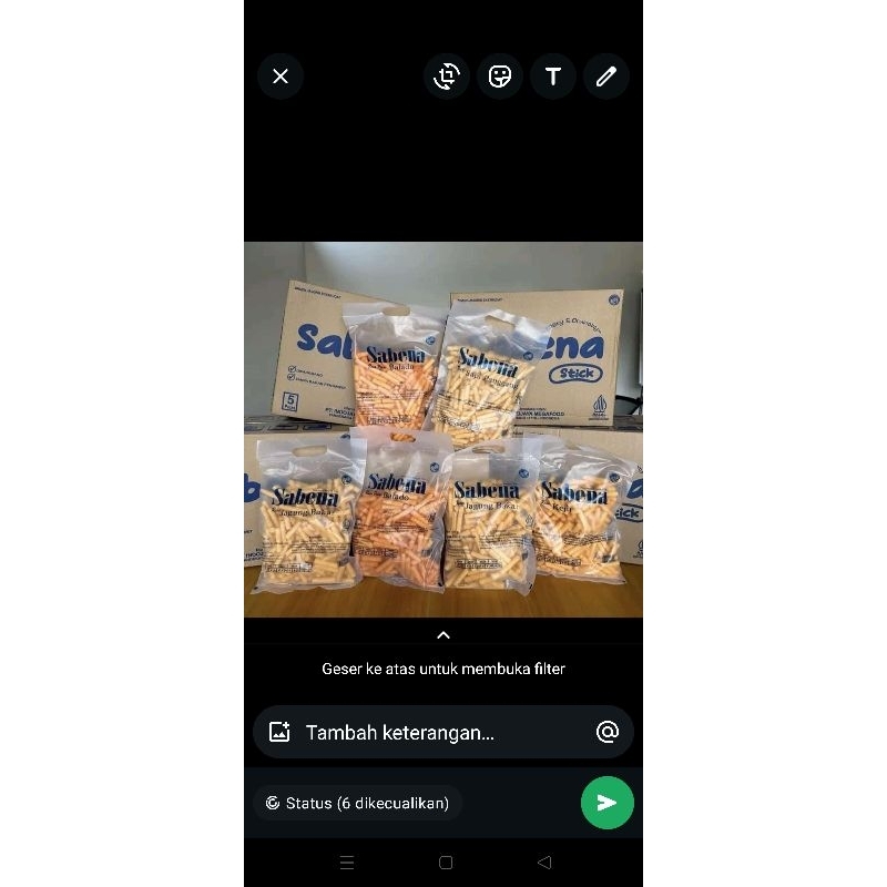 

1Karton sabena isi 4 bungkus dengan varian udah dimix.