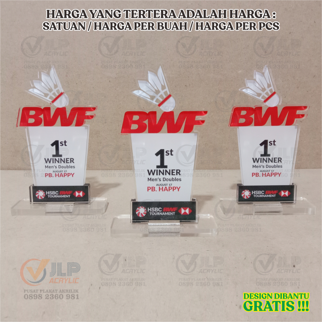 Piala Bulu Tangkis, Trophy Bulu Tangkis, Tropy Bulu Tangkis, Tropi Bulu Tangkis, Throphy Bulu Tangki