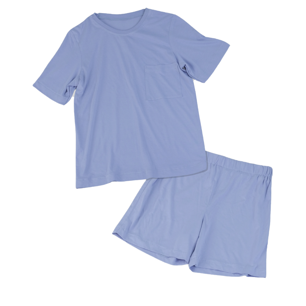 LIFE AT MANNANA Bamboo Set Sleepwear Premium Baju Tidur Warna Pink / Nude/ Grey