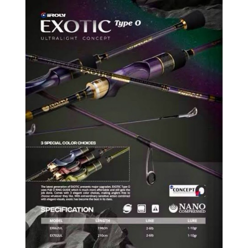 JORAN CARBON UL, IROLY EXOTIC, TYPE : O. RING FUJI, TOP SECTION SOLID CARBON