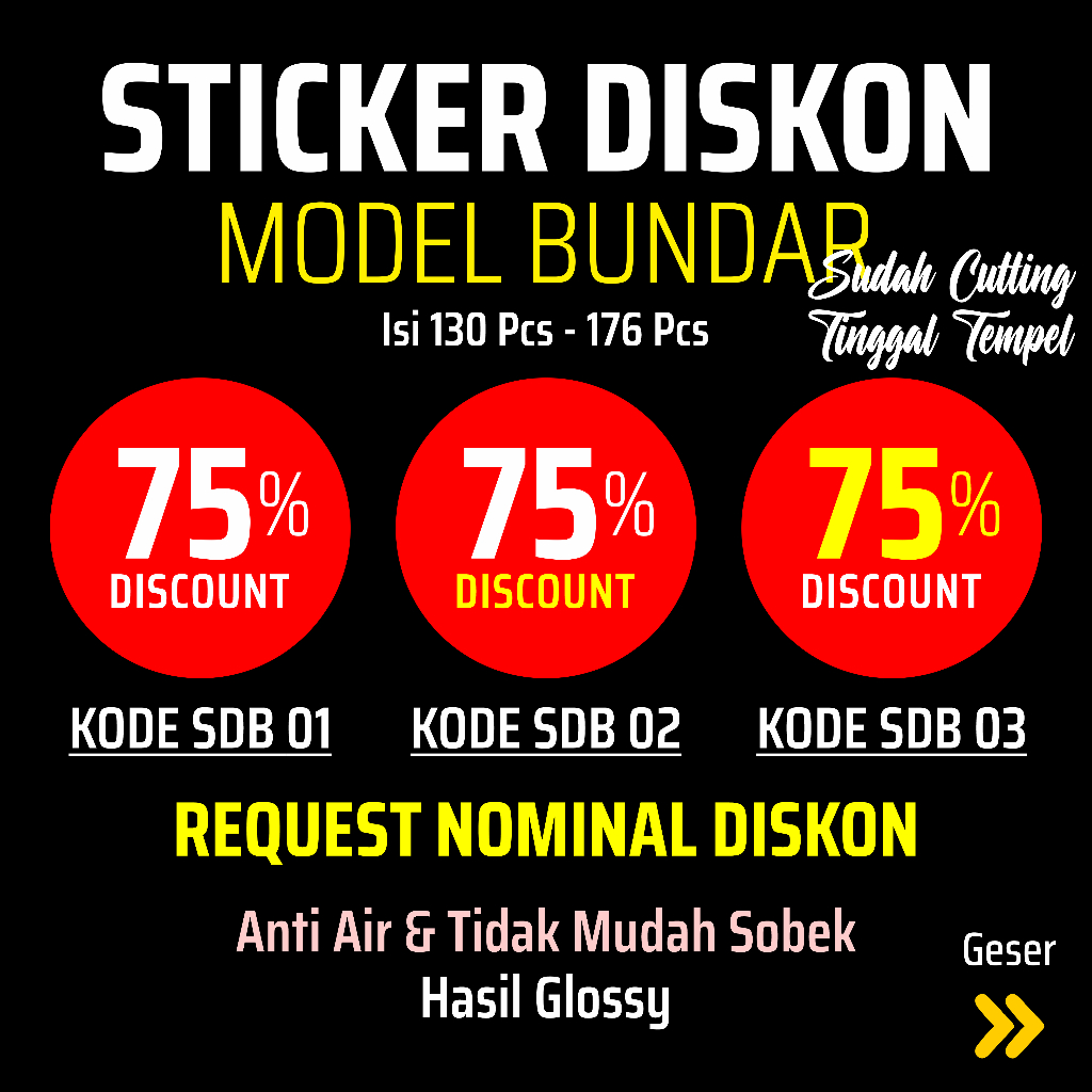 

STICKER DISKON MODEL BUNDAR CUSTOM