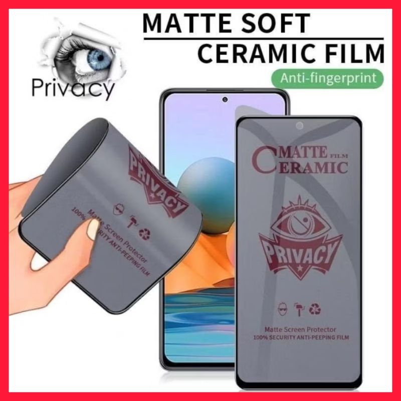 Tempered Glass Ceramic Matte Spy Samsung A23 Anti Gores Privasi Anti Spy