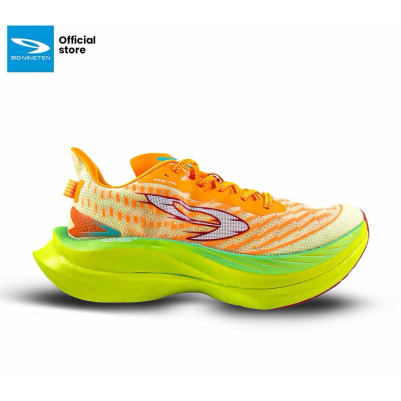 910 nineten geist ekiden pro orange/hijau neon