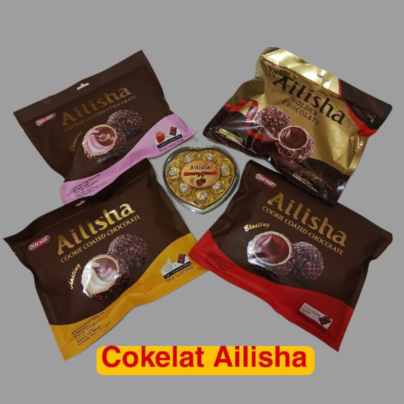 

Coklat Ailisha MR.SIF Cookie Coated Chocolate golden Cokelat 200g