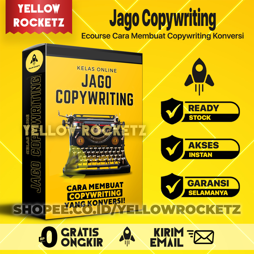 JAGO COPYWRITING - Ecourse Mahir Copywriting Jago  Membuat Tulisan yang Konversif - Materi Video