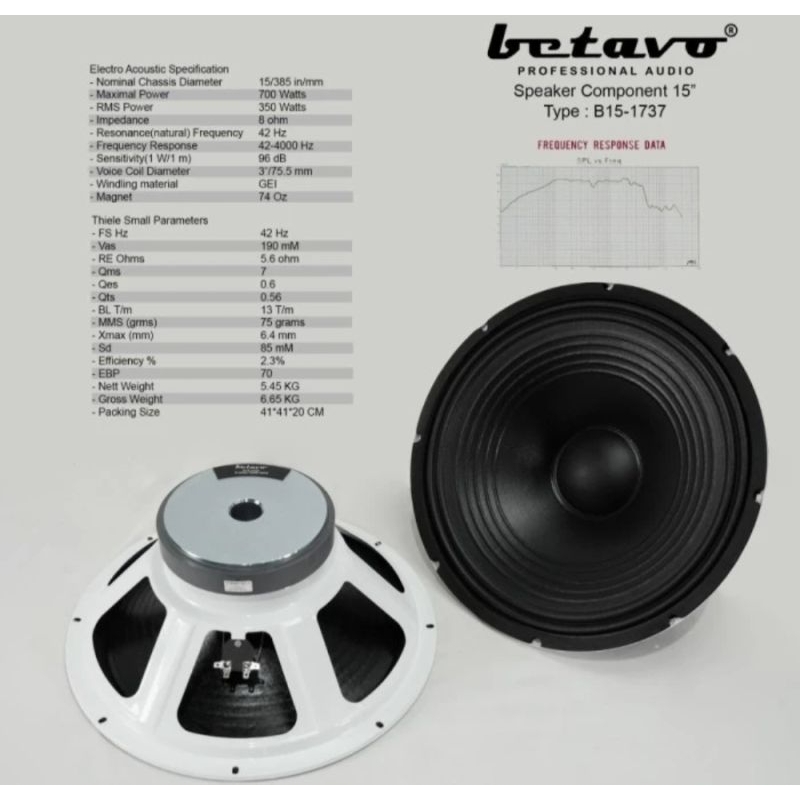 SPEAKER KOMPONEN BETAVO 15 INCH  B15 2737