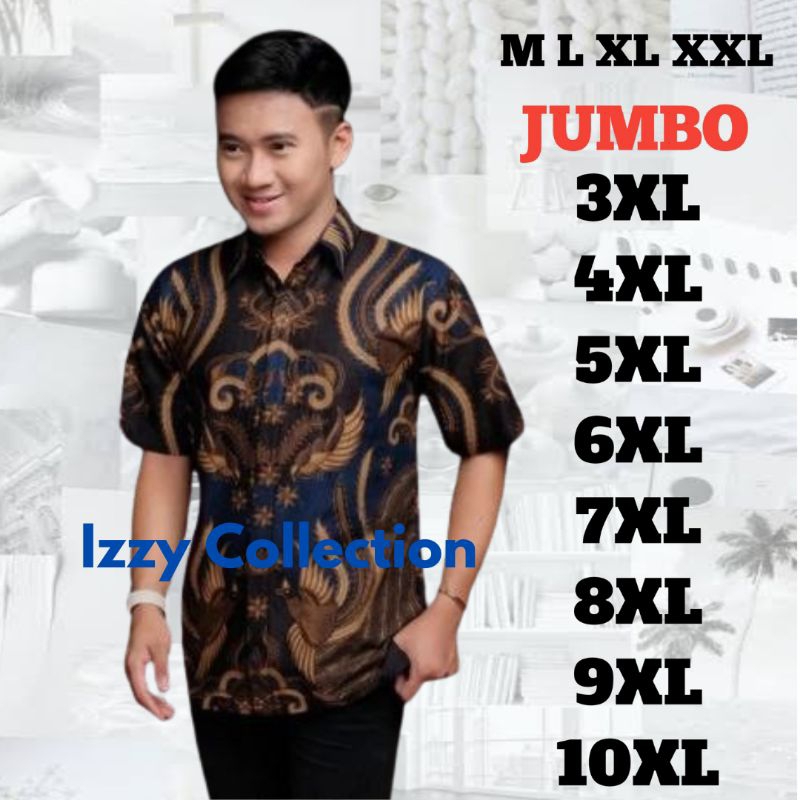 New batik pria jumbo | kemeja batik pria lengan pendek Big size