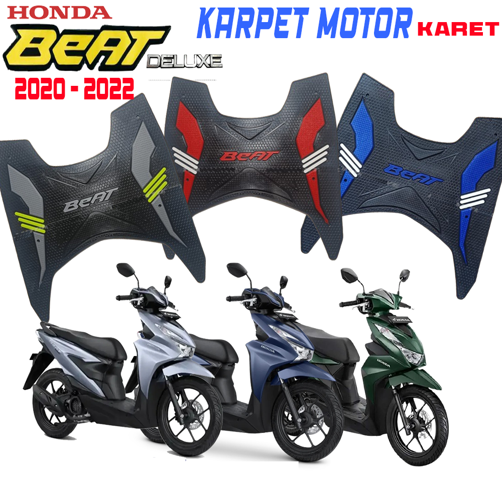 Karpet Sepeda Motor Karet Honda BEAT DELUXE/STREET-ISS 2020 - 2022 Premium Quality Rubber Sporty