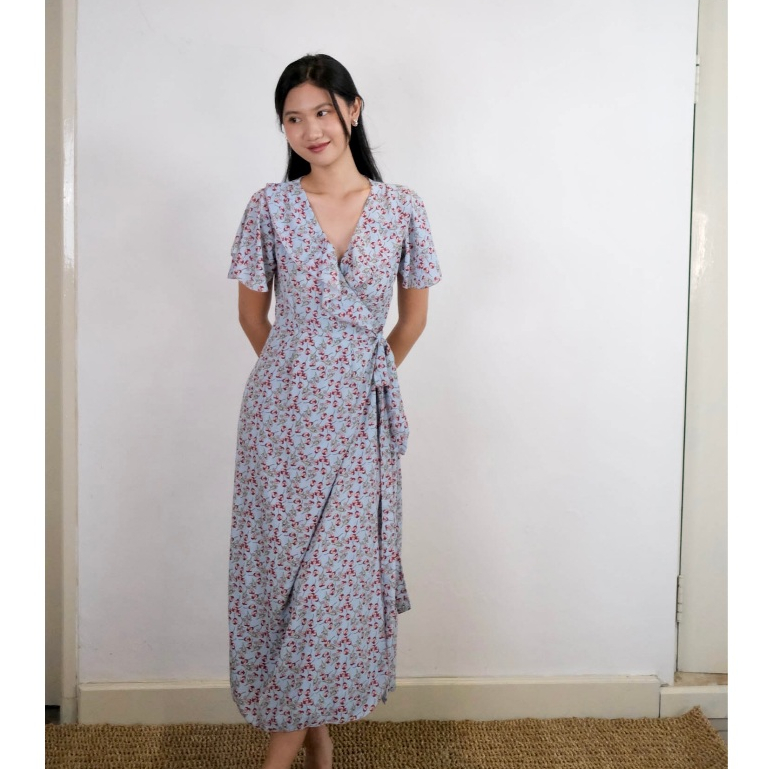 SIERA KIMONO DRESS | Kimono dress / Summer Dress Wanita / Woman Long dress / Dress Bunga Motif Korea
