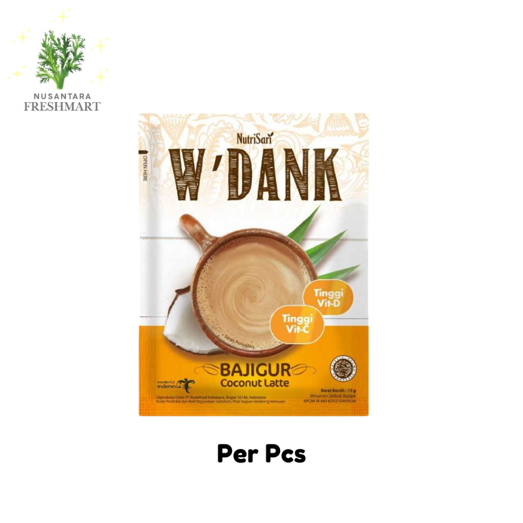 

[Nusantara Freshmart] W'Dank Bajigur Original Nutrisari Wedang Per Pcs/Sachet