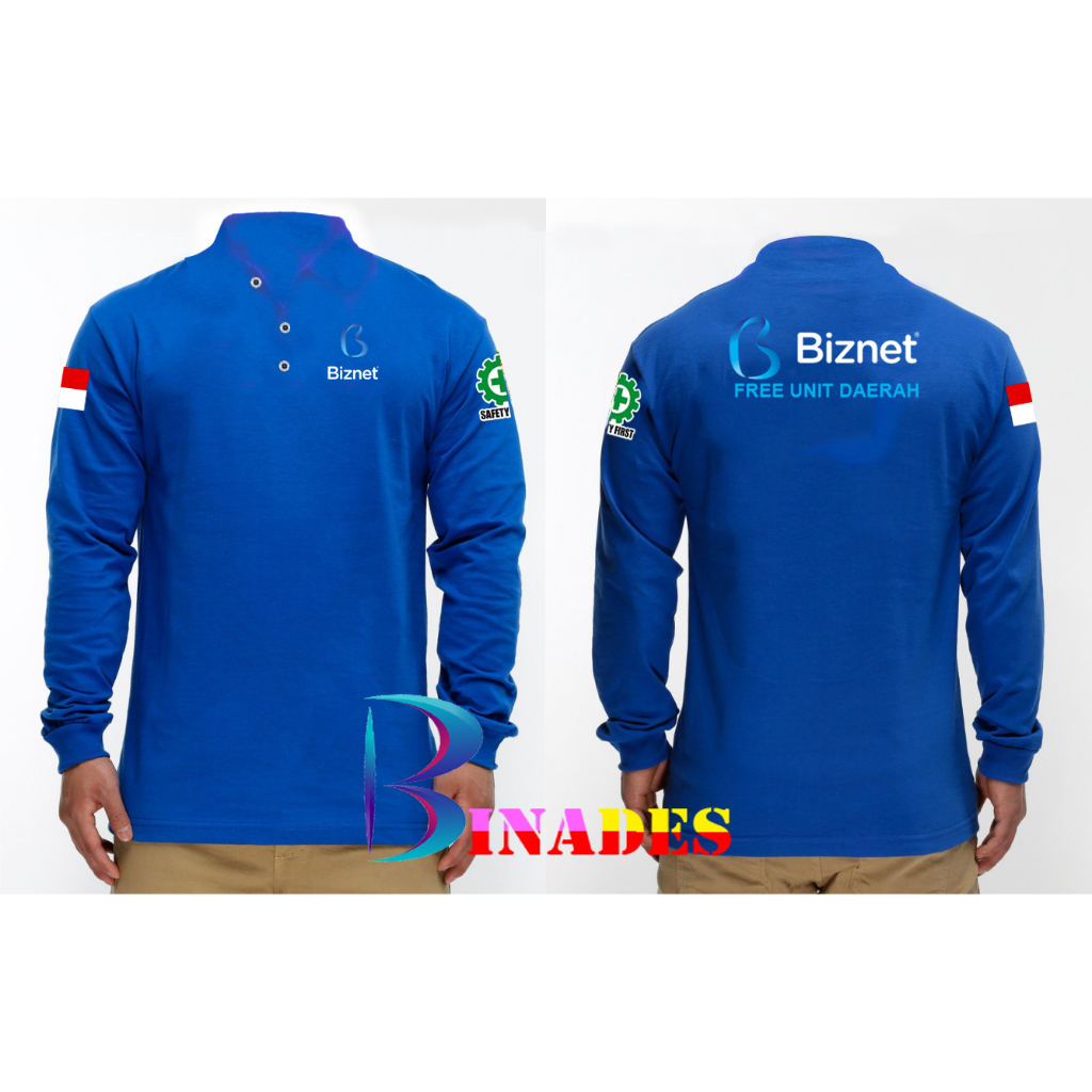Jual Kaos Baju Kerah Model Polo Biznet FREE NAMA UNIT DAERAH BINADES