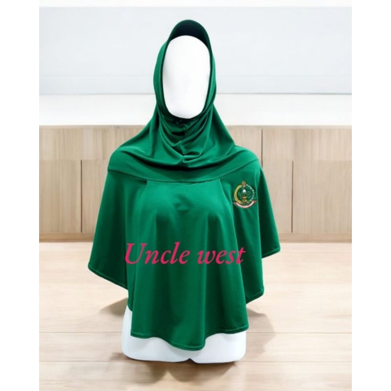 Jilbab PSO Uncle West / Kerudung PSO Uncle West / Khusus Warna Hijau Fuji