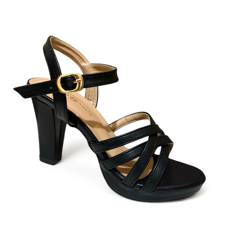 SOFIYA 1221-10 - AURELLIA HIGH HEELS WANITA TALI BANYAK TINGGI 9cm DOFF GLOSSY