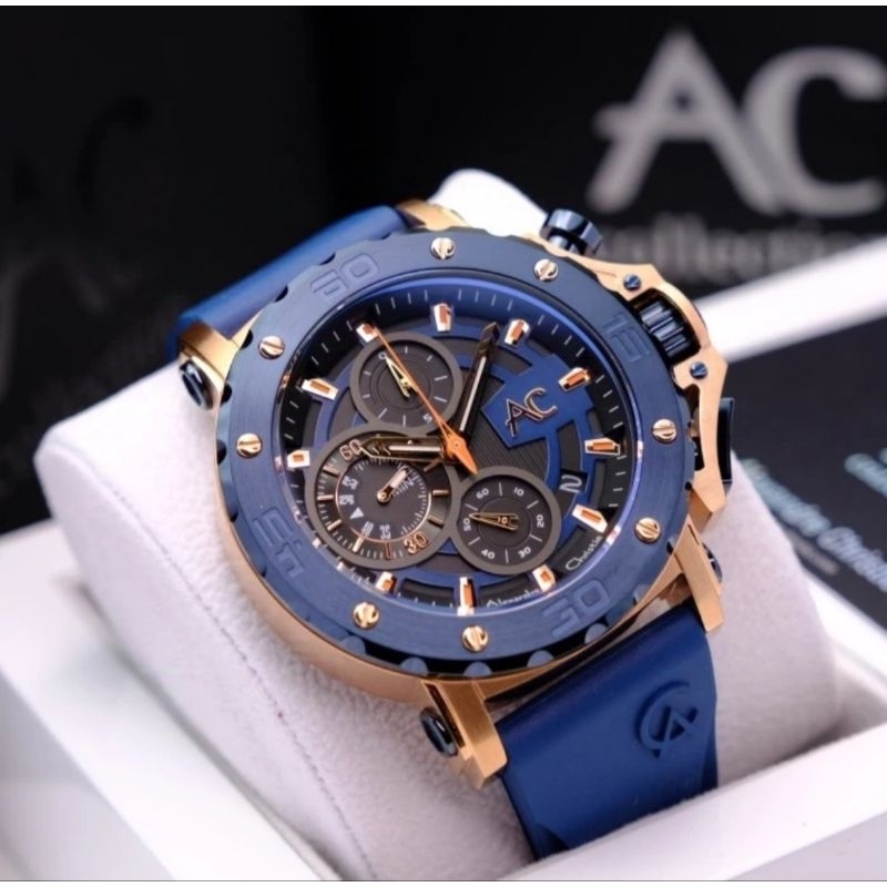 Alexandre Christie Pria Rubber Ac 9205 Original Rosegold Blue