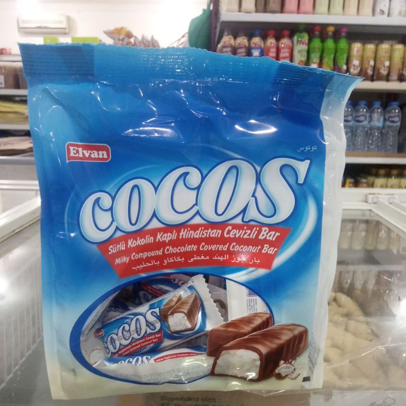 

Elvan Cocos Milky compound chocolate coconut bar berat bersih 300gr