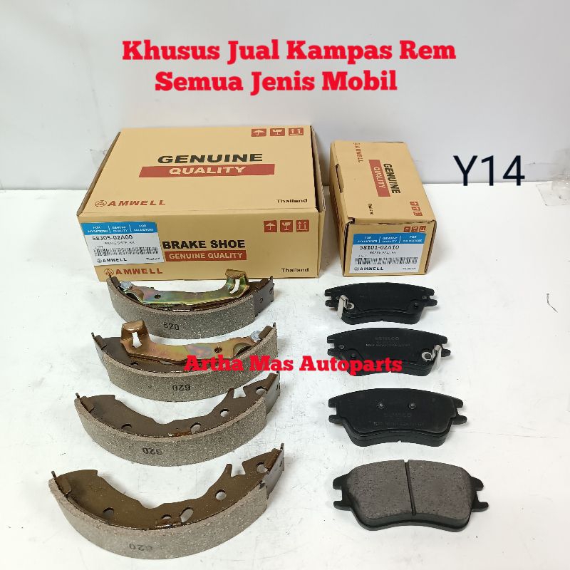 KAMPAS REM SET HYUNDAI ATOZ KOMPLIT DEPAN BELAKANG HYUNDAI ATOZ
