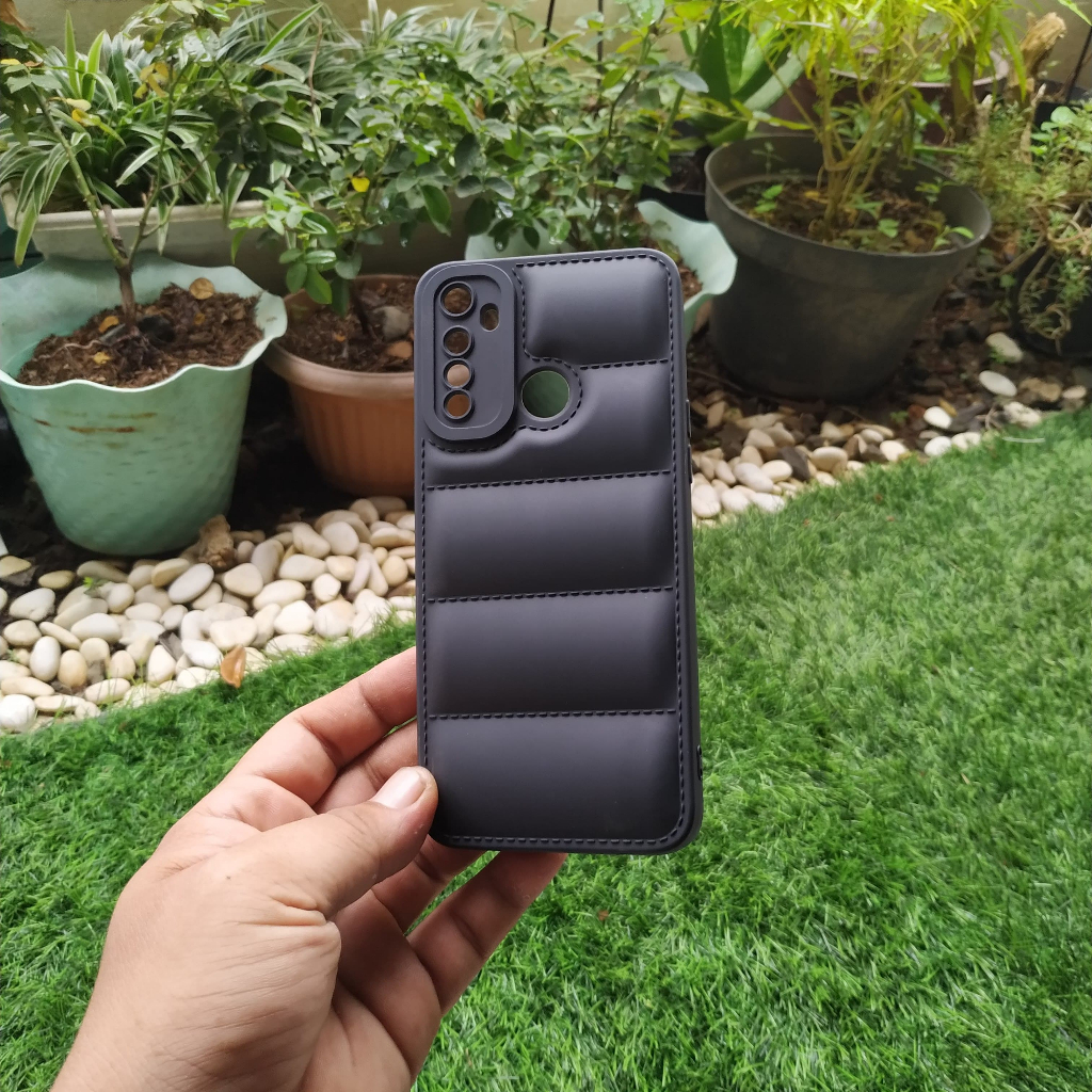 Case Realme 5 RMX1911 RMX2030 RMX1925 c3 rmx2020 rmx2027 Softcase 3D Macaron Black Pilow