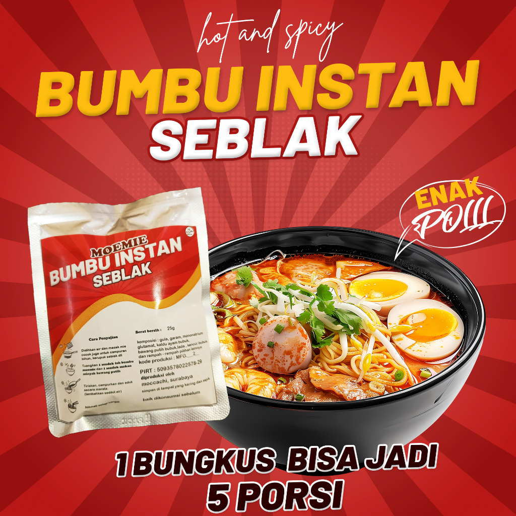 

25g BUMBU SEBLAK BUMBU MIE INSTAN BUMBU BUBUK BUMBU KERING BUMBU SERBAGUNA