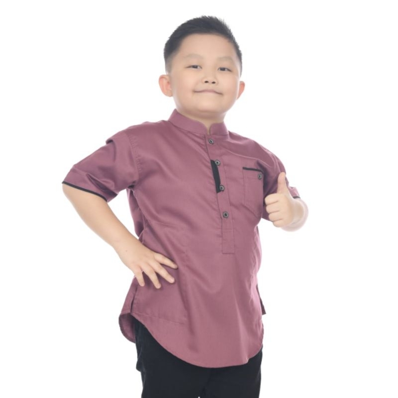 kemeja Koko anak mauve