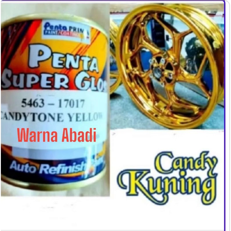 Cat Candy tone YellowPenta Super Glos Candy Kuning Cat Transparan Cat Motor Gold 500ml