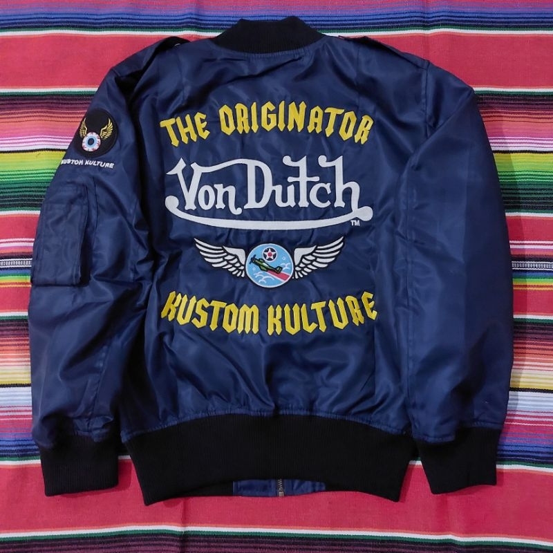 JAKET BOMBER - VON DUTCH - M - NAVY ORIGINAL