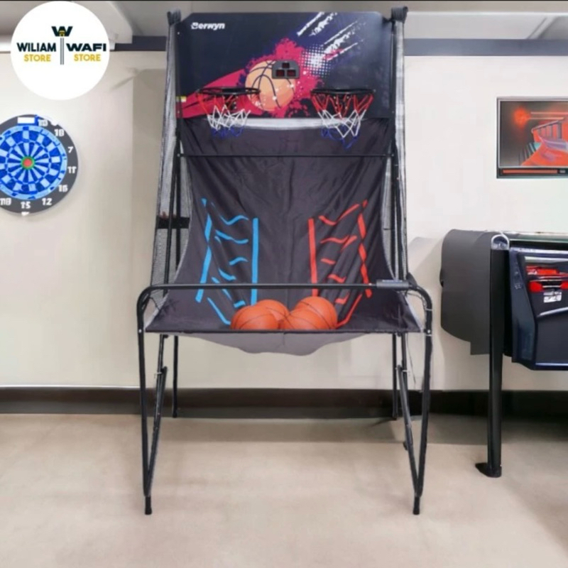 Berwyn Basketball Arcade Game Indoor/Outdoor Basketball Machine 2 Ring