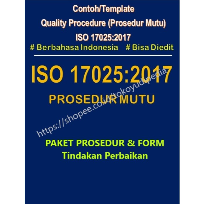 

Softcopy Paket Contoh/Template Prosedur dan Form Tindakan Perbaikan ISO 17025:2017