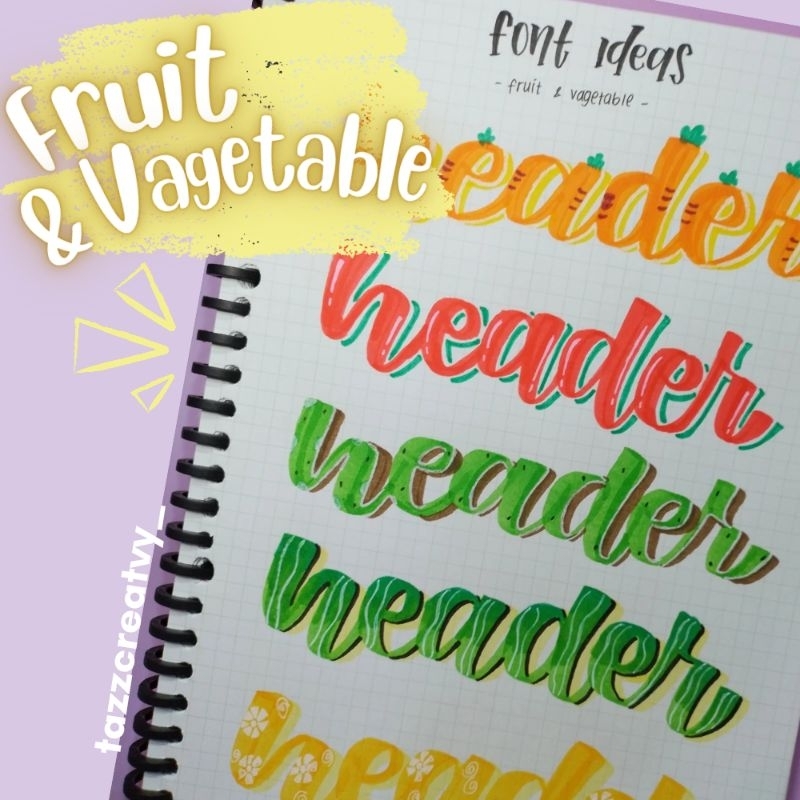 

Fruit&Vagetable -Tulisan Lettering Kaligrafi Aesthetic