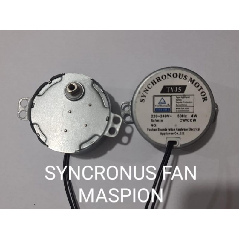 synchronous maspion as pendek swing motor kipas angin rotari