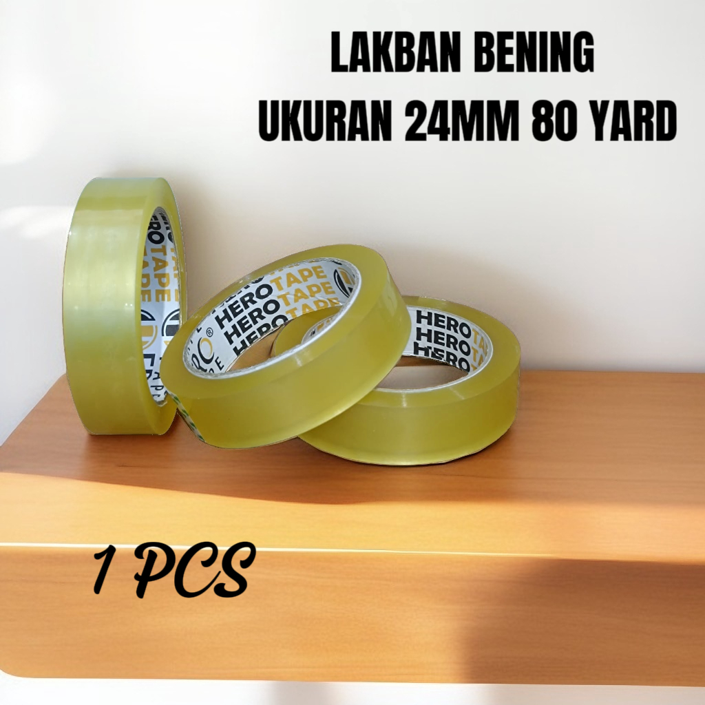 

SOLATIP BENING HERO TAPE 24MM X 80YARD - LAKBAN BENING HERO TAPE 24MM X 80YARD