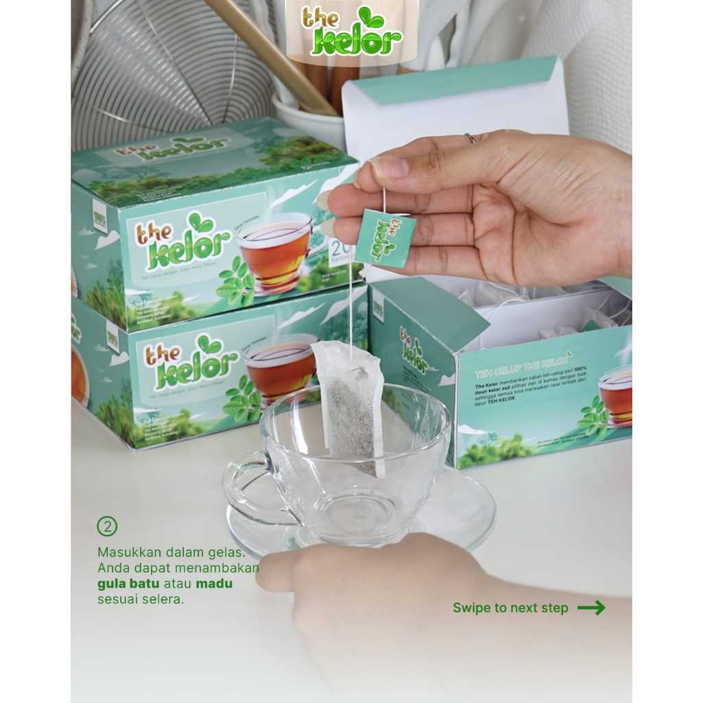 

Teh Celup Kelor THE KELOR terbuat dari 100% Daun Kelor Asli