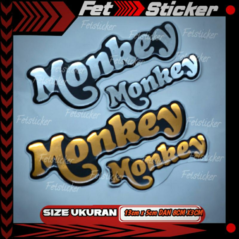 Emblem Timbul Honda Monkey / Emblem Logo Monkey Honda / Emblem Box Aki Honda Monkey