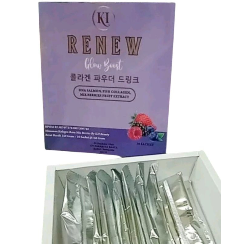 

collagen drink renew mix berry khusus persachet bpom