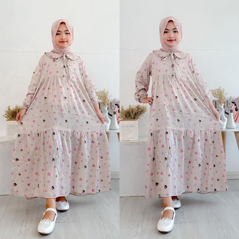 gamis nona kids motif gamis anak tanggung rayon premium