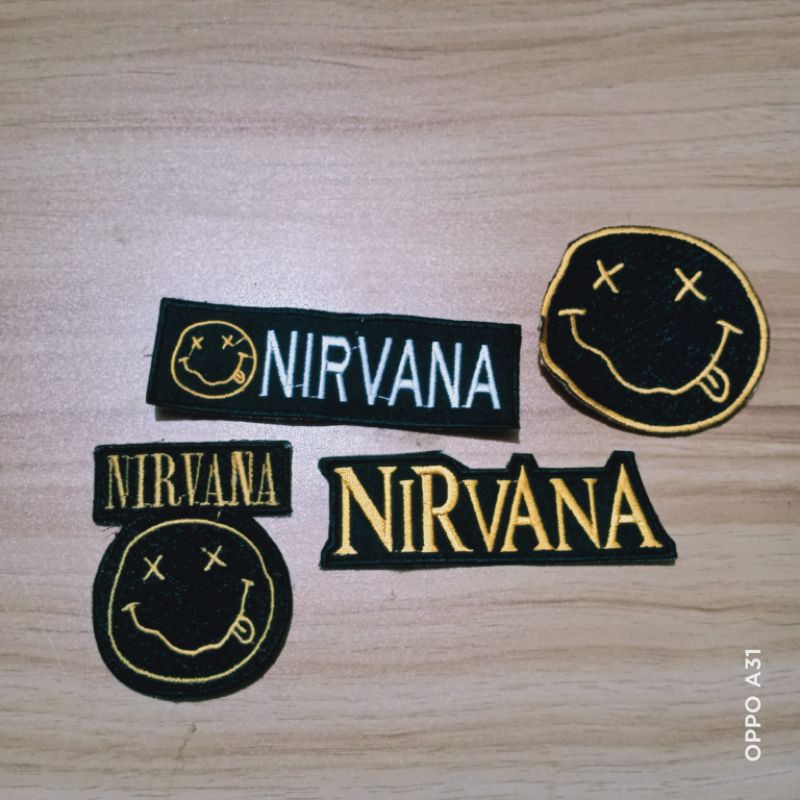 emblem bordir patch bordir logo band nirvana