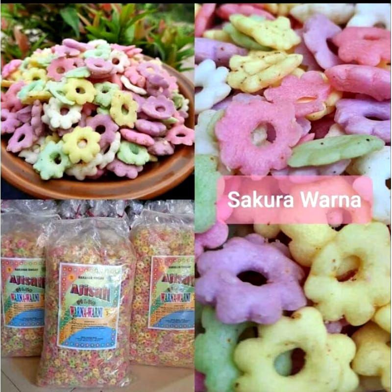 

SAKURA WARNA AJISAN RIRI/PILUS WARNA WARNI,KEMBANG RIBUT WARNA WARNI