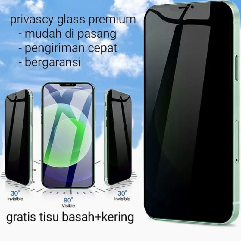 tempered glass privacy kaca xiomi 9a/9c/10a/13c/12c/a3/note13/a1/a2