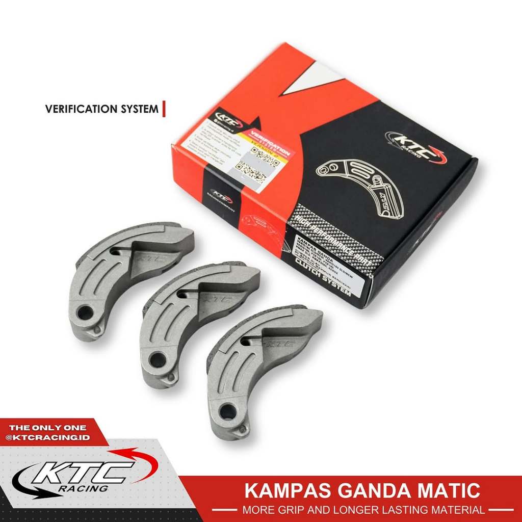 Kampas Rem Ganda Belakang, Kampas Rem Belakang Vario Beat Mio Scoopy Nouvo Aerox Nmax PCX KTC Racing