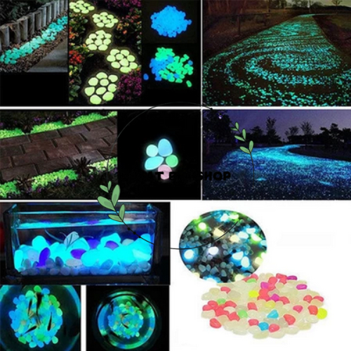 Batu Glow In The Dark Hiasan Taman Watu LED Batu Nyala Akuarium Aquarium Dekorasi Hias RGB Isi 10