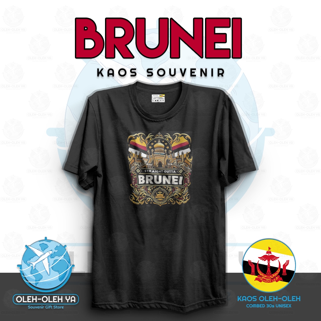 Oleh Oleh YA Souvenir Kaos Brunei Darussalam Oleh Oleh Kaos Brunei T-Shirt Souvenir T-Shirt Brunei D