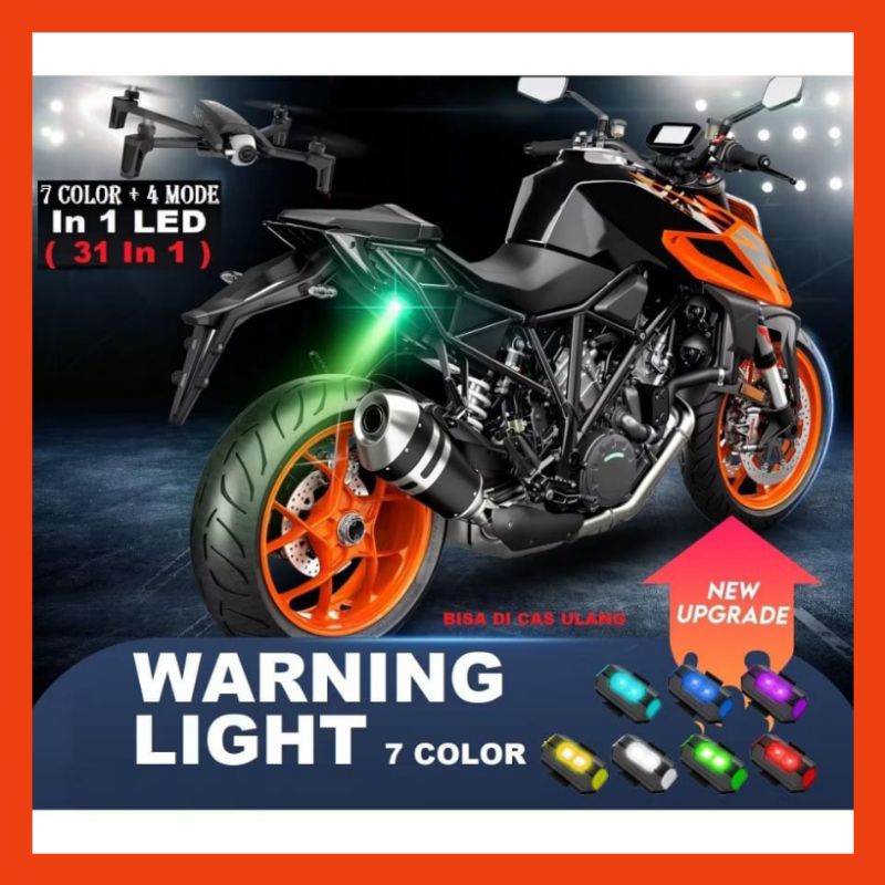 lampu strobo LED 7 WARNA ANTI TABRAKAN IP68 WATERPROOF