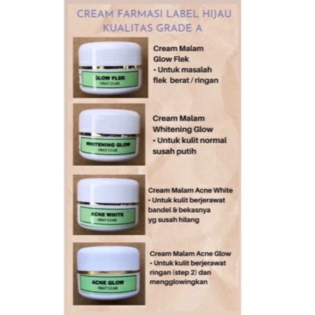 CREAM WAJAH FARMASI LABEL HIJAU