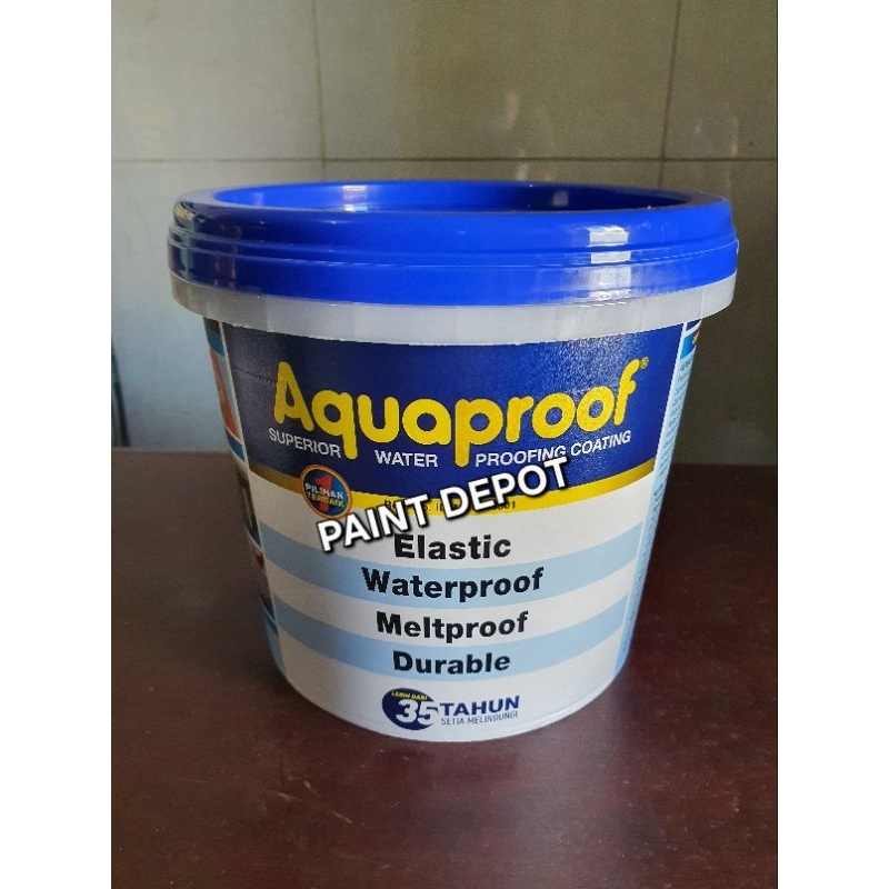 Aquaproof - Cat Pelapis Anti Bocor 4kg / 4 kg / Galon abu muda putih biru hitam coklat merah beige t